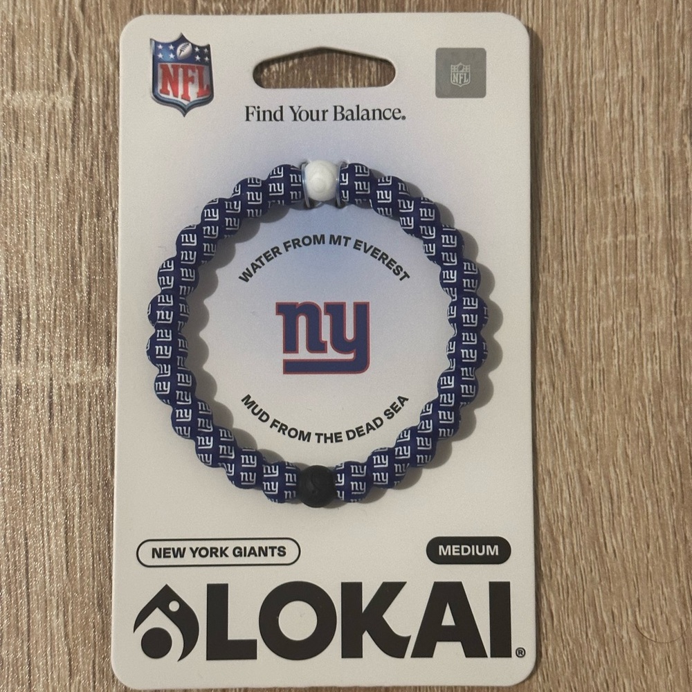 NY Giants Lokai Bracelet Size Medium
